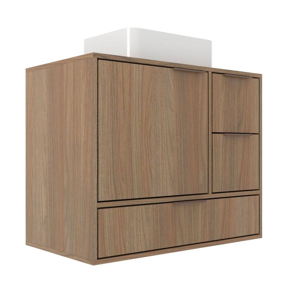 Gabinete para Banheiro 801 100% Mdf Bp Prime Yescasa Noce