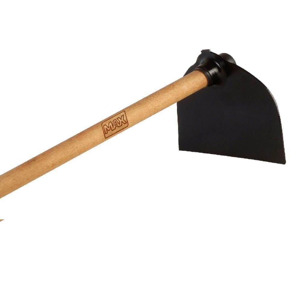Enxada Larga 26x20cm Preta Com Cabo 1,3m - 45360 - Max Enxada Larga 26x20cm Preta Com Cabo 1,3m