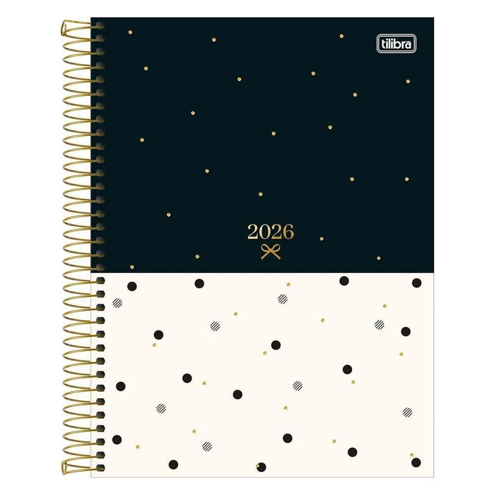 Agenda Diária 2026 Esp M9 West Village Preto Branco Tilibra