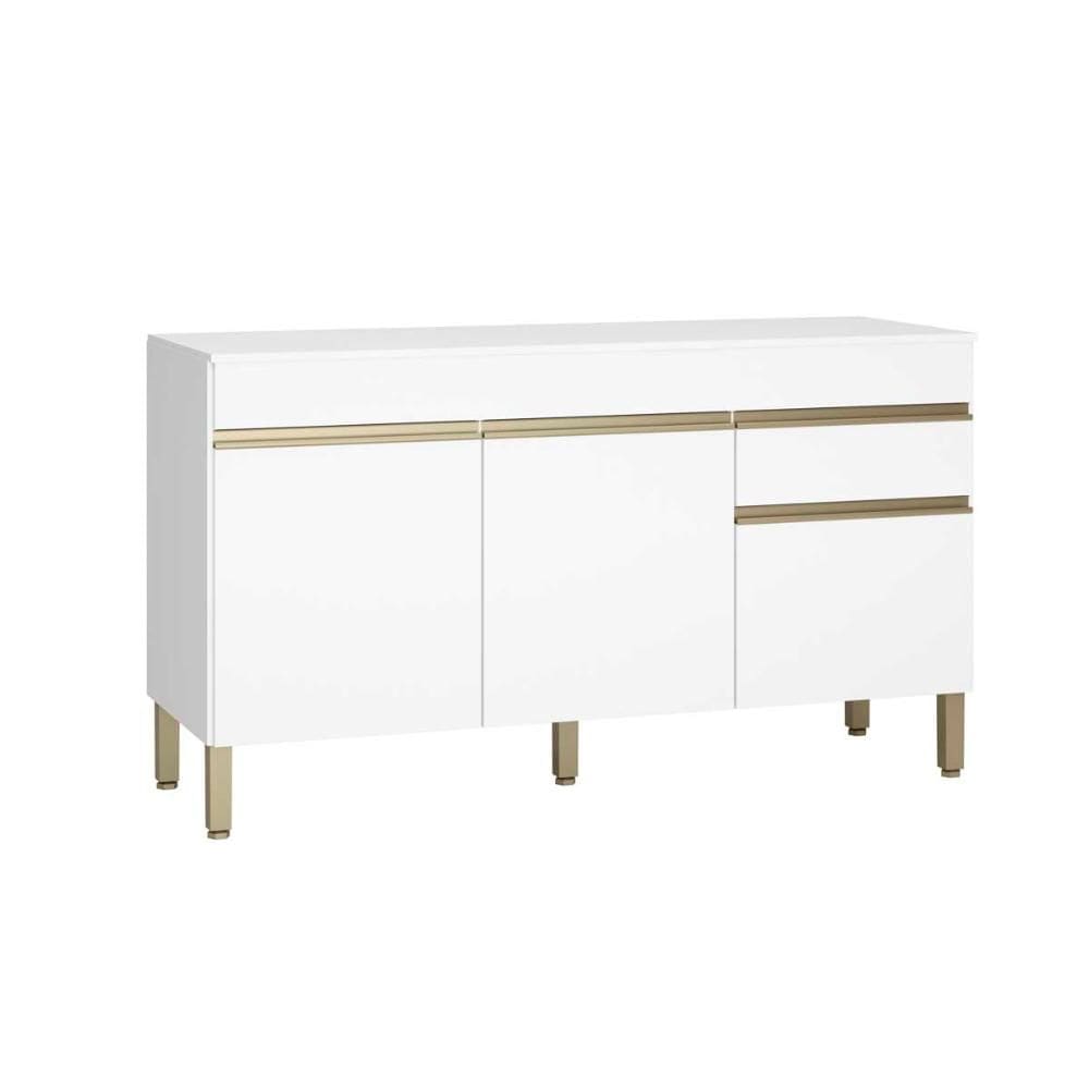 Balcão de Cozinha Ametista 1,50 mts 3 Portas 1 Gavetas LINE Kits Paraná