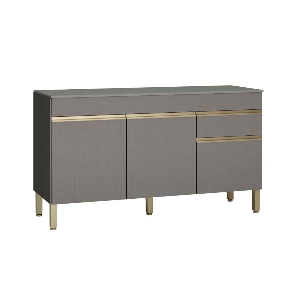 Balcão de Cozinha Ametista 1,50 mts 3 Portas 1 Gavetas LINE Kits Paraná