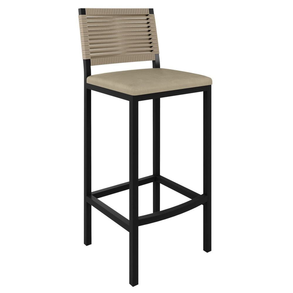 Banqueta Assento Estofado para Cozinha Viena Rami/Perola