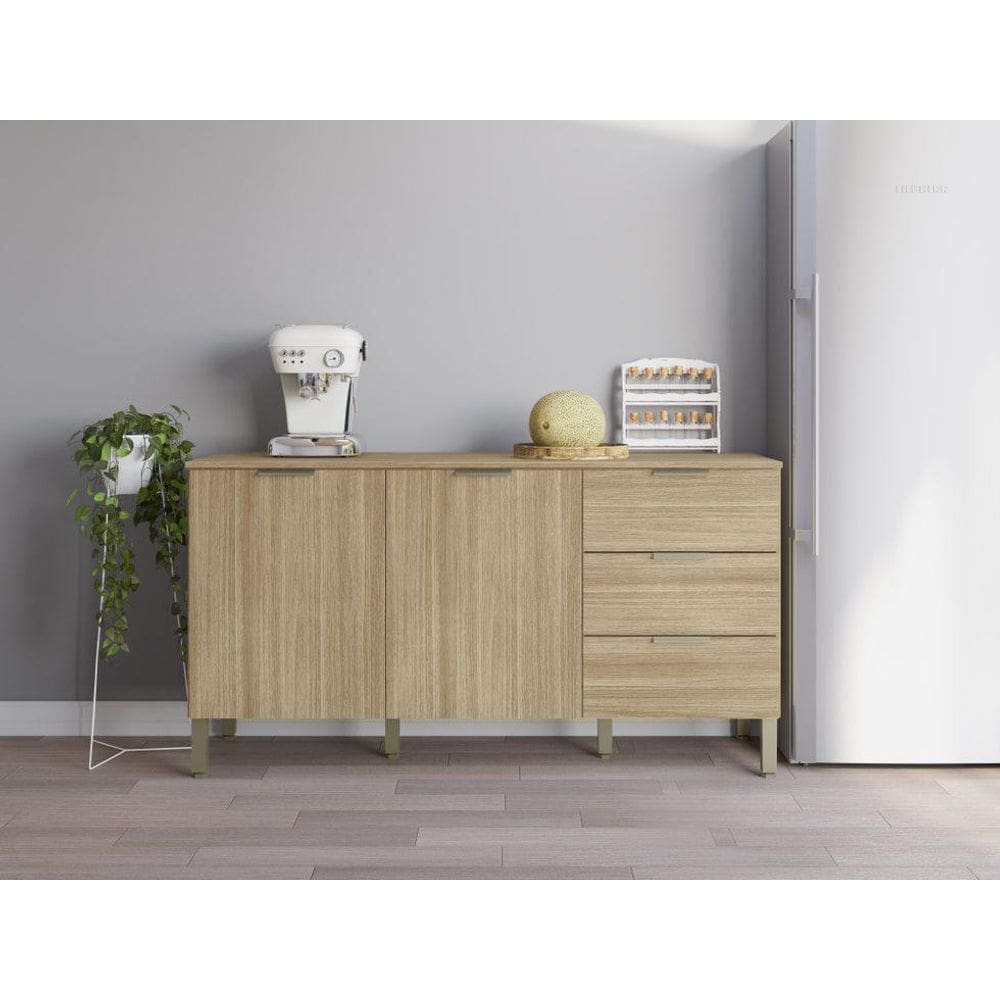 Balcão de Cozinha 1,60 cm Ametista 2 Portas e 3 Gavetass Glam Kits Paraná