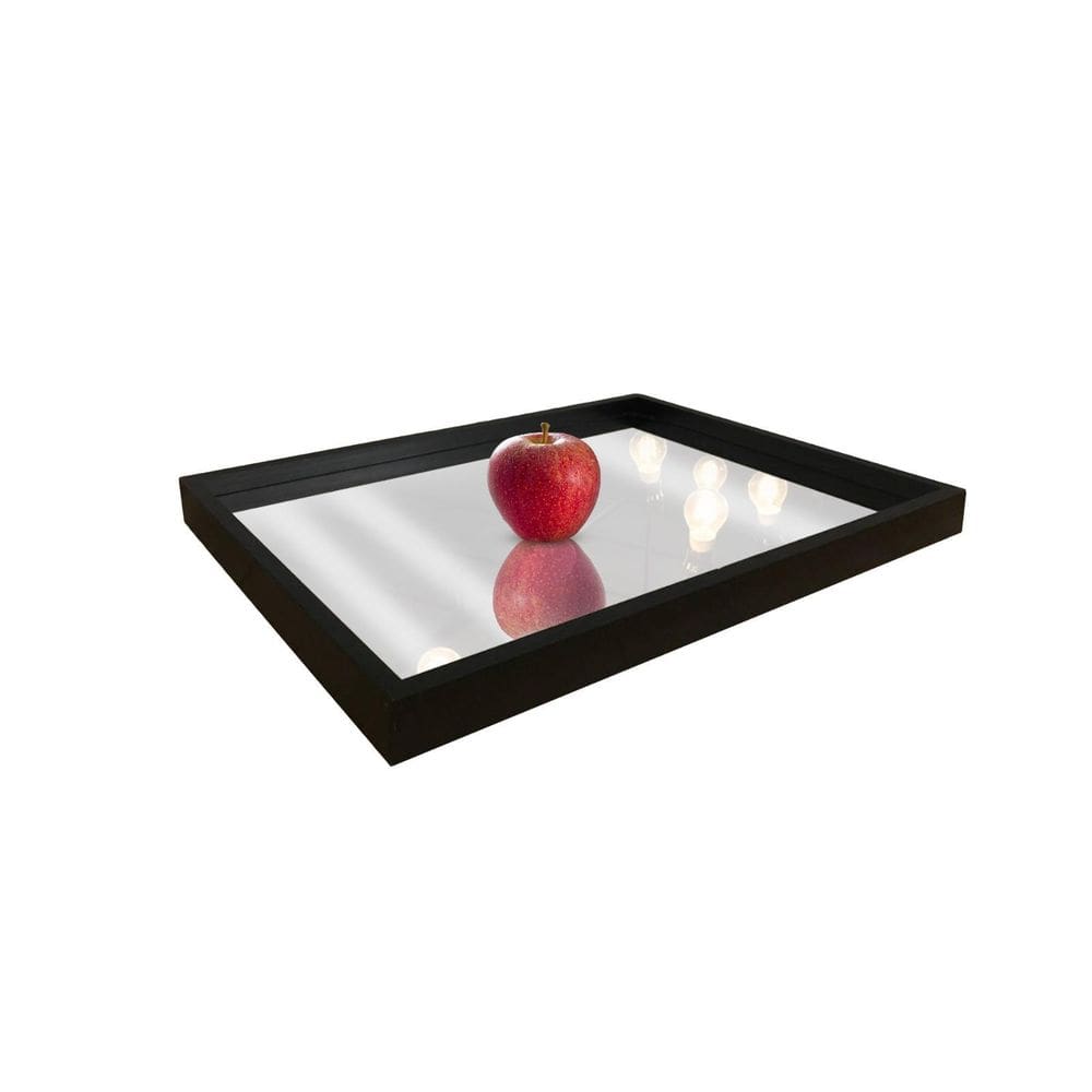 Bandeja De Madeira Espelhada 26X40,5Cm Sem Alça Preto