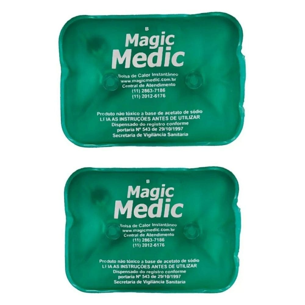 2 Bolsa Térmica Compressa Bag Quente Hot Frio Aquece Sozinha
