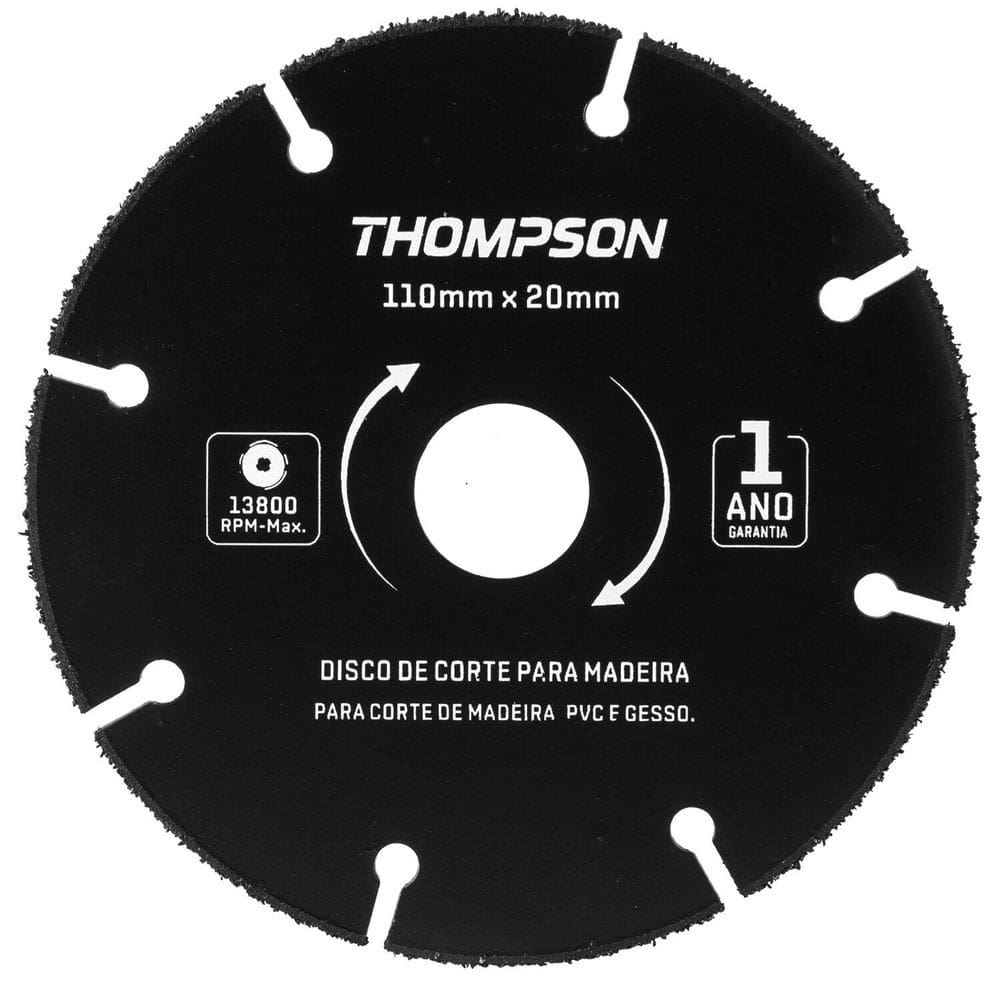 Disco de Corte para Madeira 11cm Tungstênio Thompson