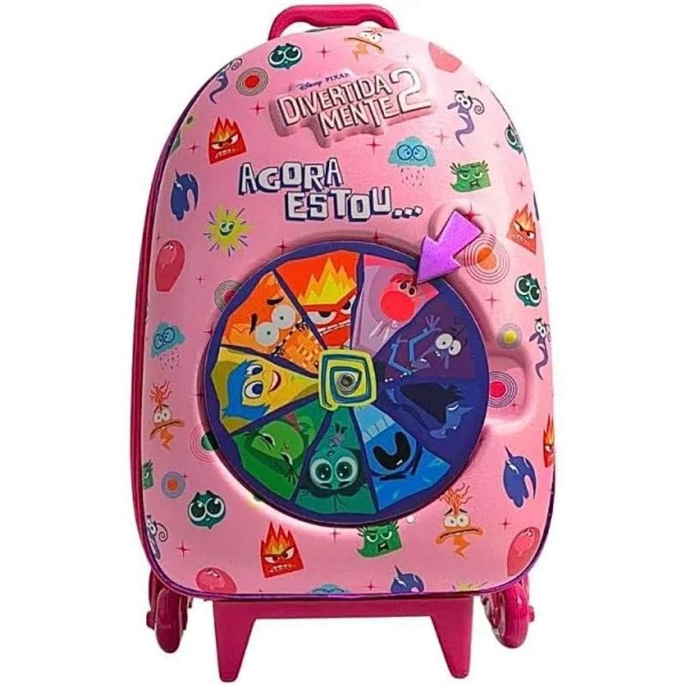 Mochila De Rodinhas 3D Maxtoy Divertidamente Roleta 3862Bm24