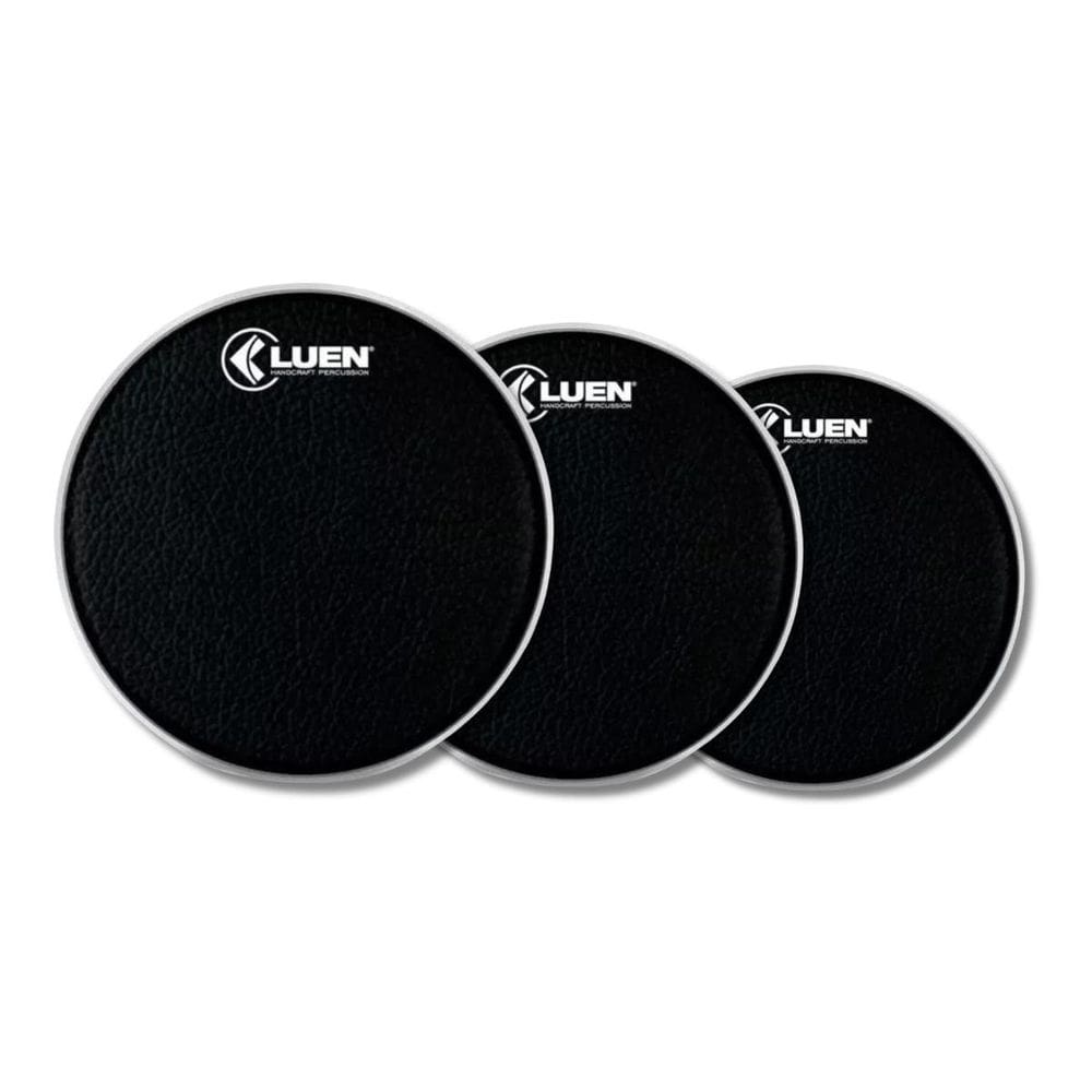 Kit Pele 10 11 12 Sintético Napa Tantan Rebolo Percussão Luen