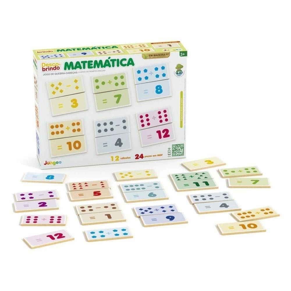 Quebra Cabeça Descobrindo Matemática Mdf 24 Peças 382 Jungee
