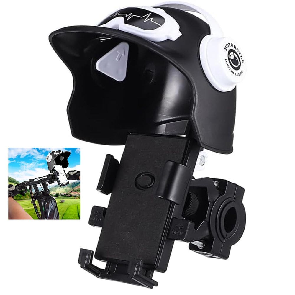 Suporte de Celular Capacete Moto Guidao Bike Bicicleta Motocicleta Protege do Sol Chuva Segurança Ciclismo Ciclista