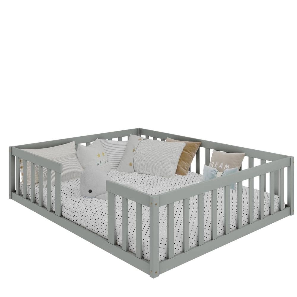 Cama Queen Montessoriana Cinza