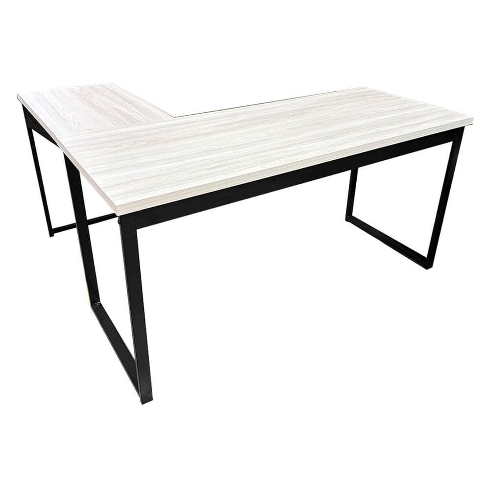 Mesa de Escritório em L Madeira 150x128 Reforçado Amantea/Preto