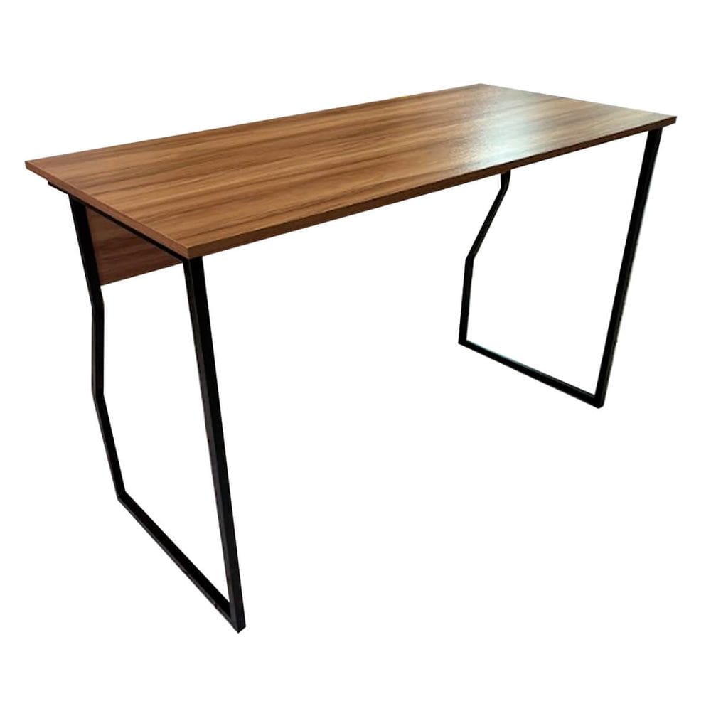 Mesa Escrivaninha para Home Office Metal Industrial 1,20m Nogal/Preto