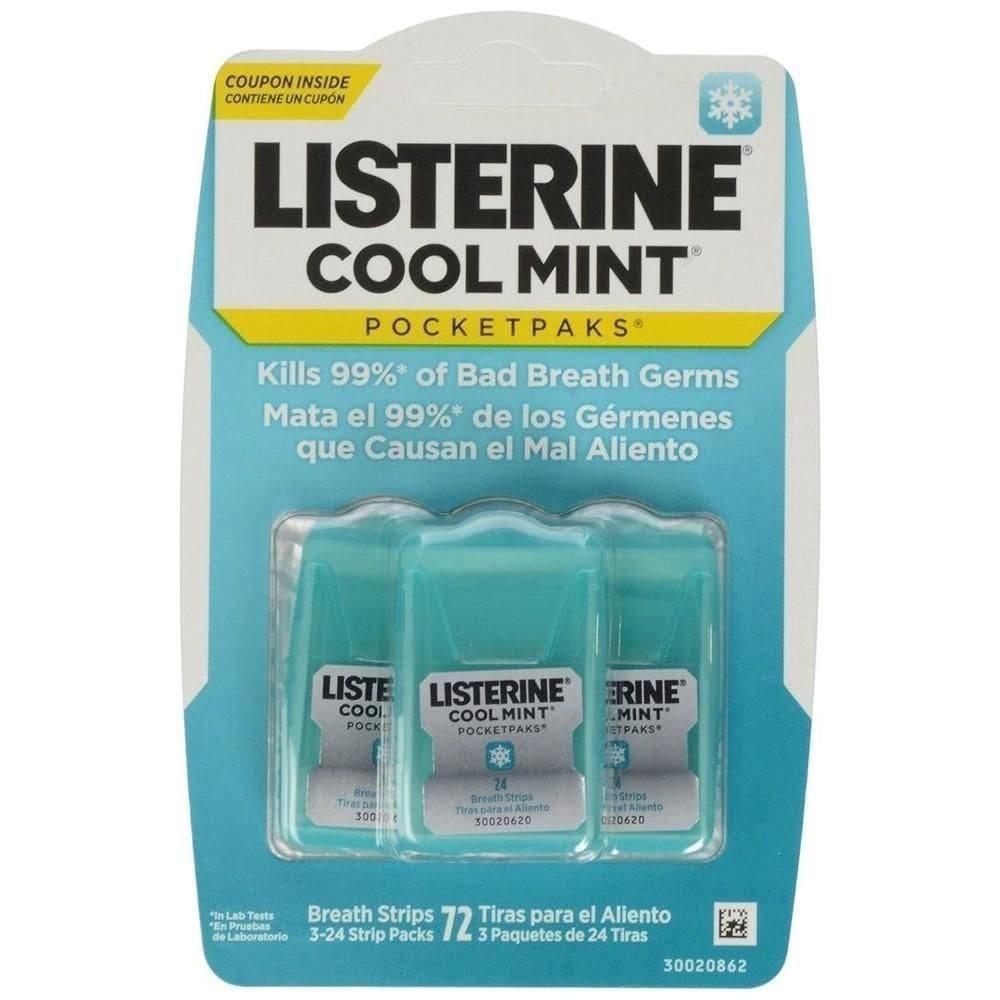 Listerine 72 Tiras - Sabor Cool Mint