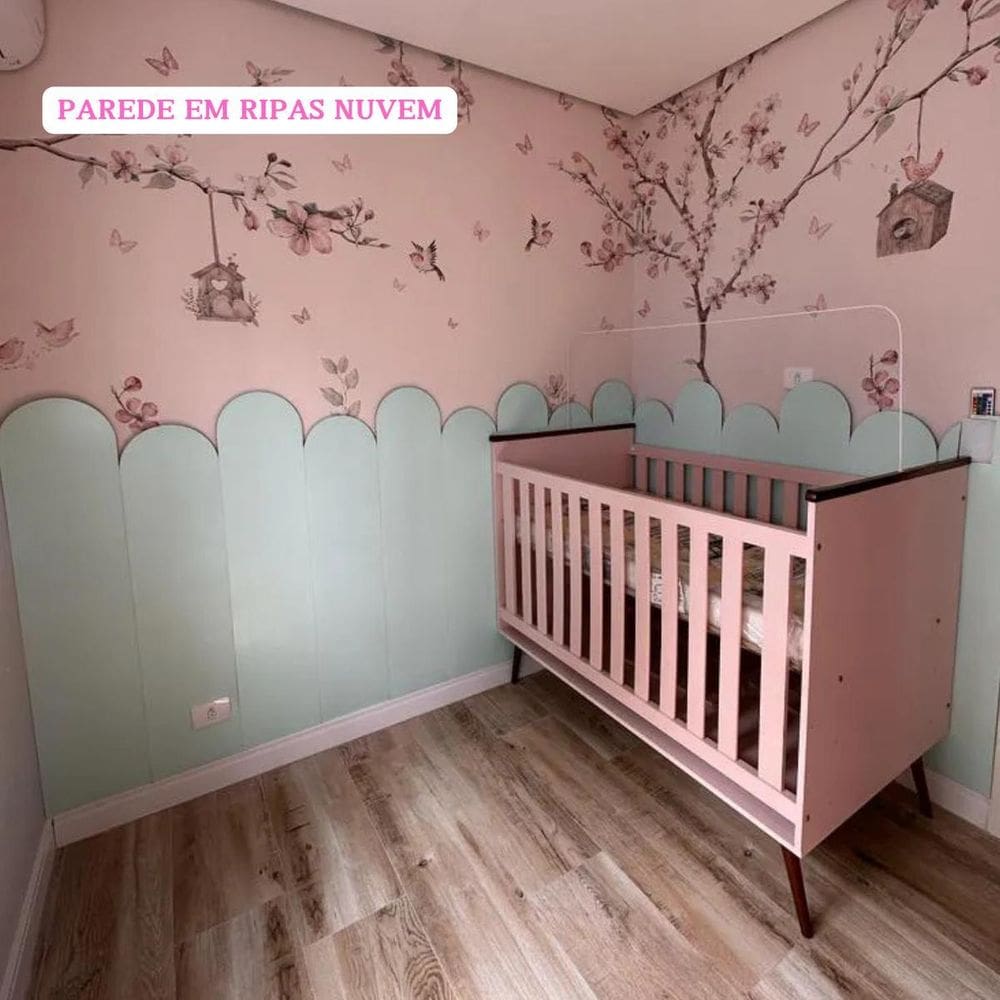 Kit Ripas Estilo Nuvem Parede 3M Decoração Quarto Mdf 3Mm