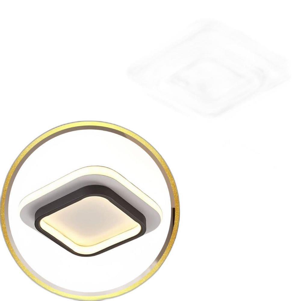 Luminária 24Cm Duplo Led 24 Watts 3 Cores Lustre Teto Plafon