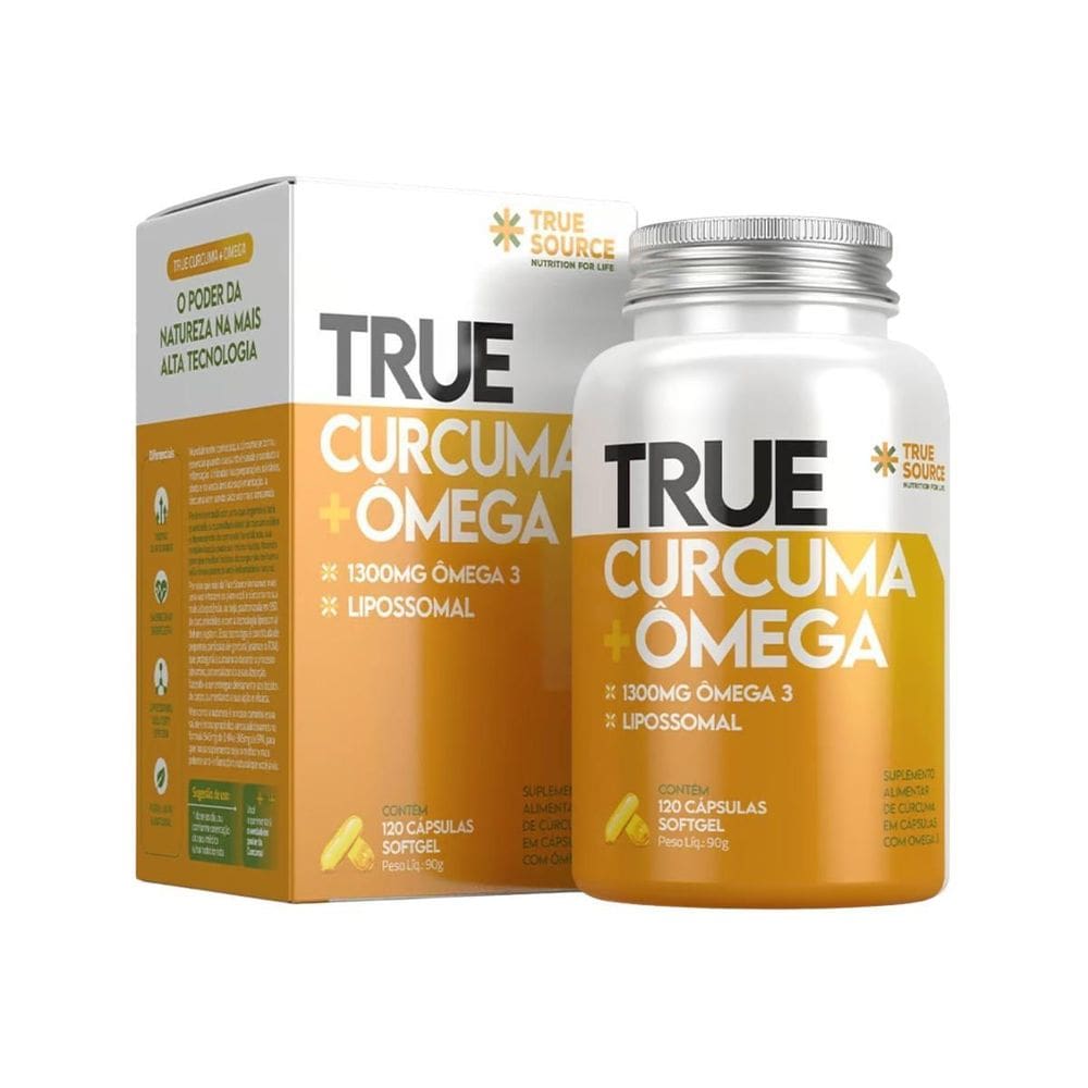 True Cúrcuma 95% + Ômega 3 1300Mg True Source -