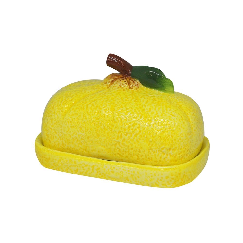 Manteigueira de Cerâmica C/Tampa Lemons 16x10cm Bon Gourmet