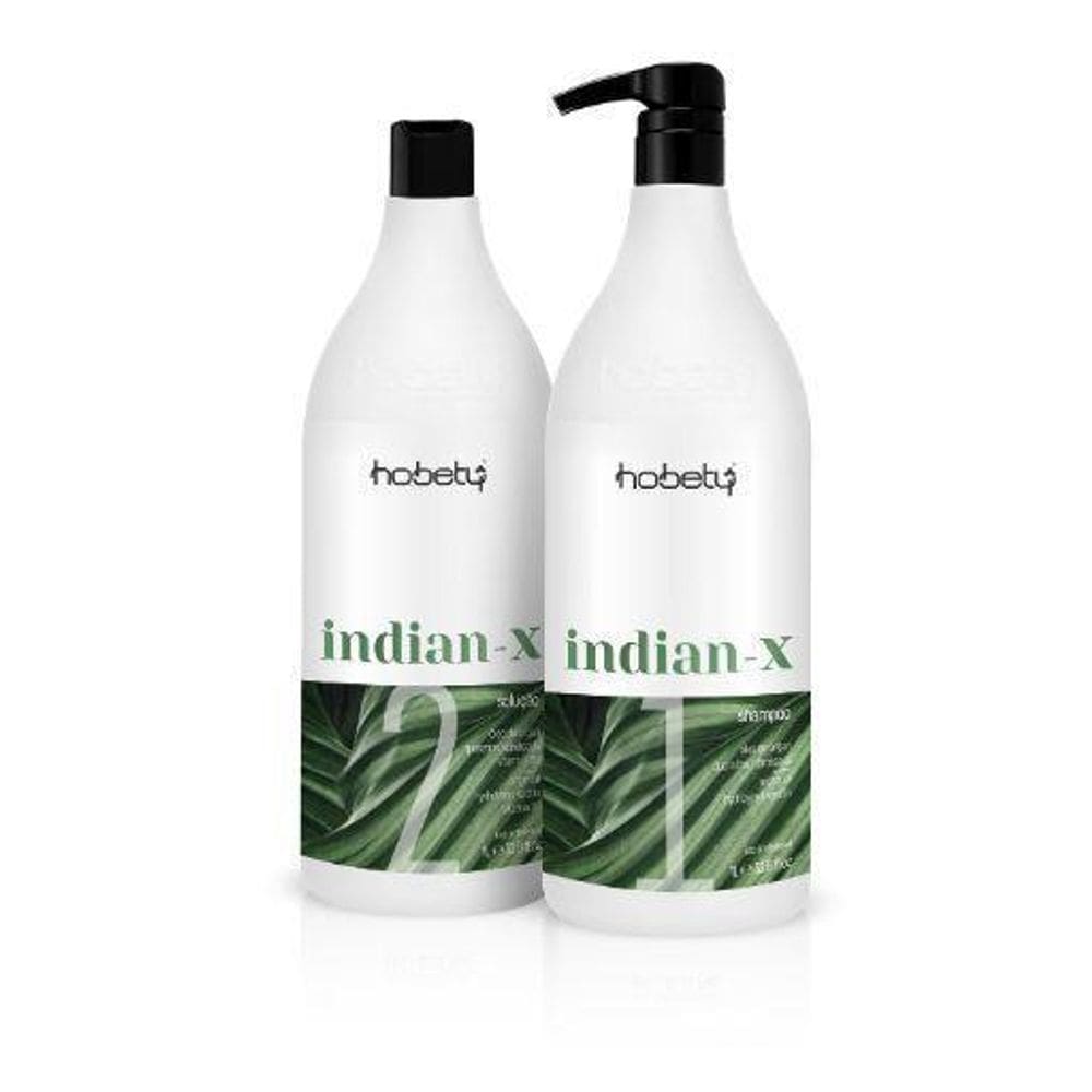 Kit Indian-X Shampoo 1L+Solução 1L Hobety