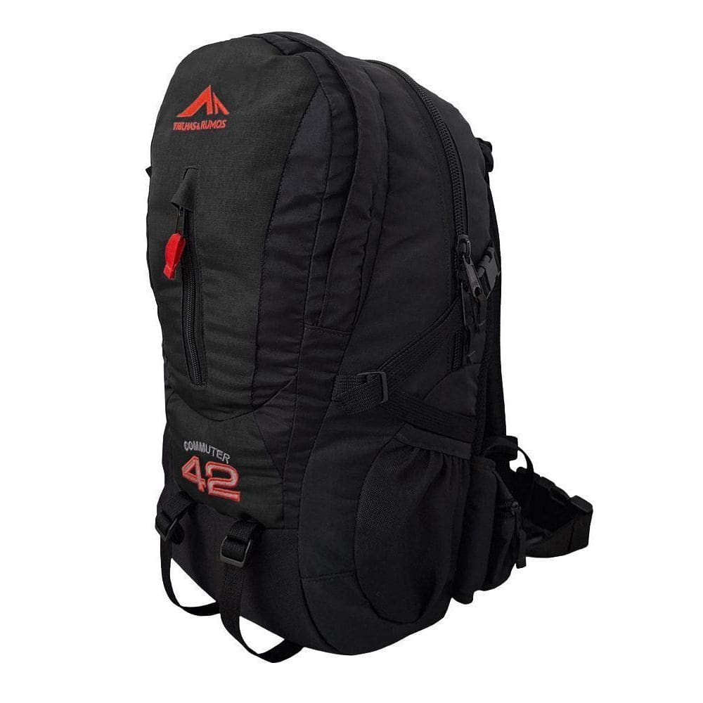 Mochila Commuter 42 - Preta - Ref. 1442 - Trilhas & Rumos
