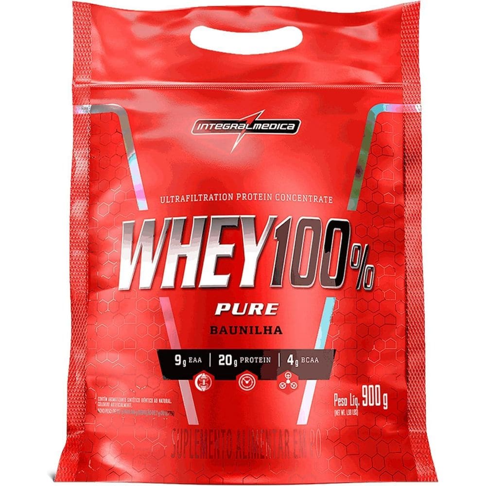 Whey 100% Pure Baunilha Refil - Integralmedica - 907G
