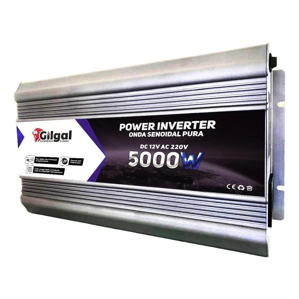 Inversor Potência 5000W 12V 220V Onda Pura 10000W, Energia