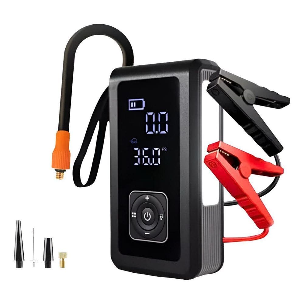 Auxiliar De Partida Emergência 10000Mah Compressor Ar 2 Em 1