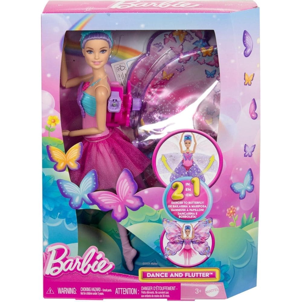 Barbie Bailarina Borboleta Transformação 2 Em 1 Mattel Hxj10