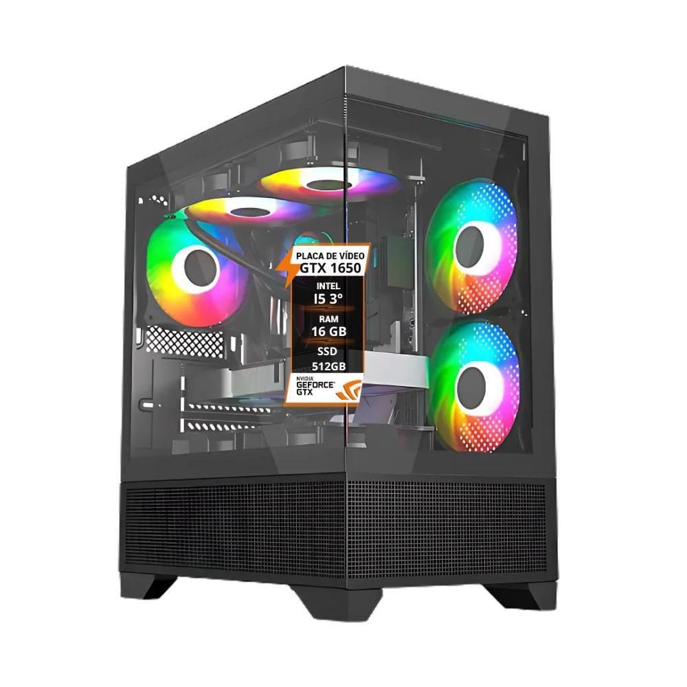 Pc Gamer I5 3 Gtx 1650 Memória 16Gb Ssd 512Gb