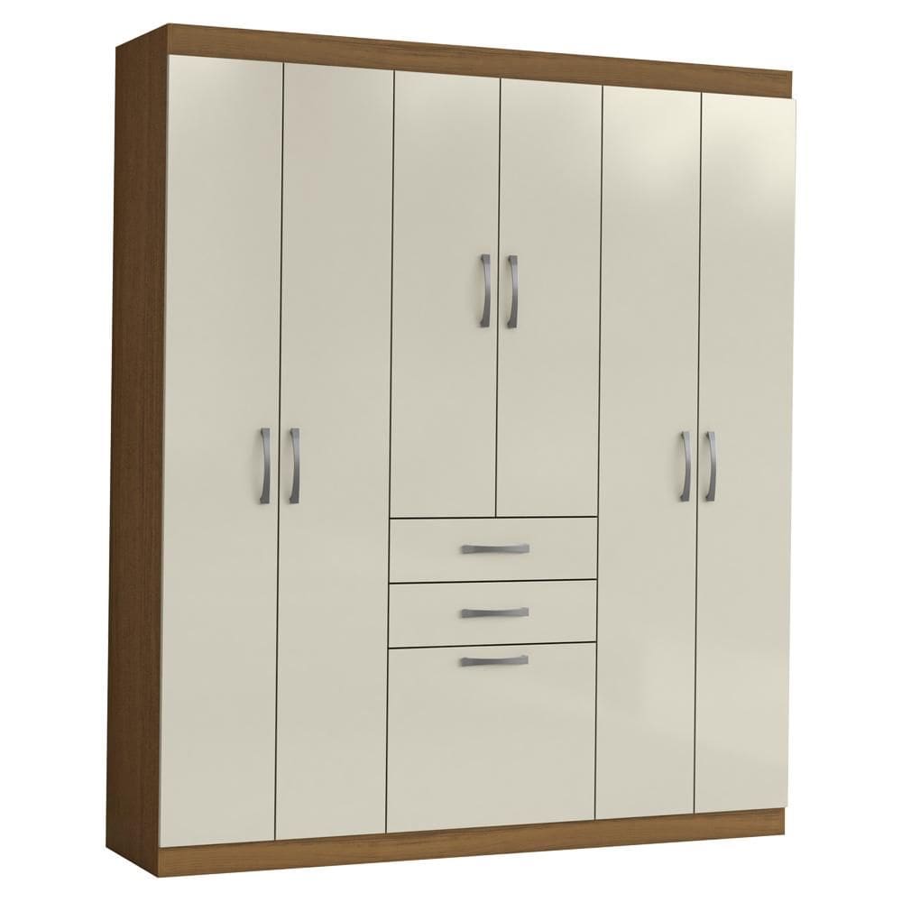 Guarda Roupa Casal 7 Portas 156 cm Cancun ARMoveis