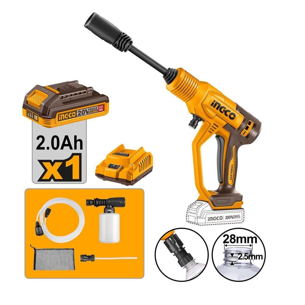 Lavadora Jato De Alta Pressão A Bateria 20V Com Acessórios