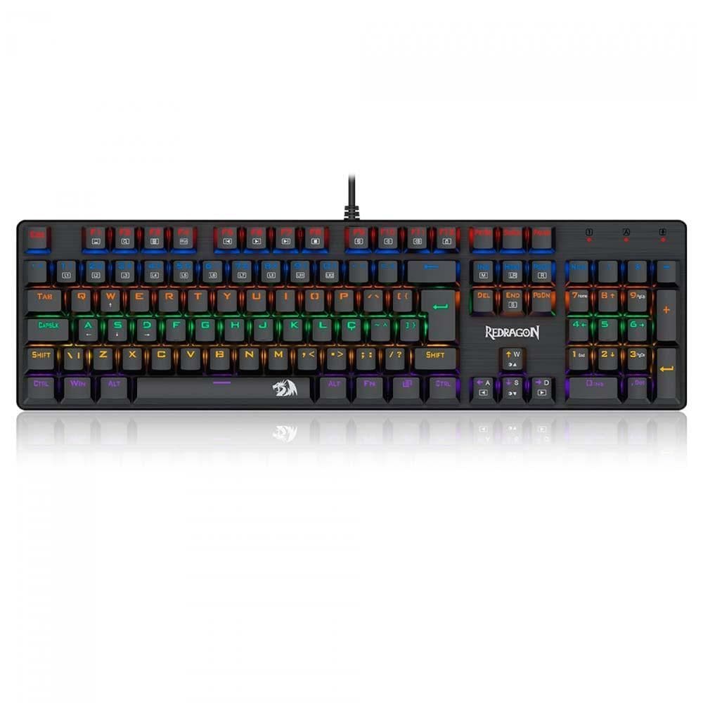 Teclado Mecânico Rgb Redragon Valheim Switch Marrom K608-R
