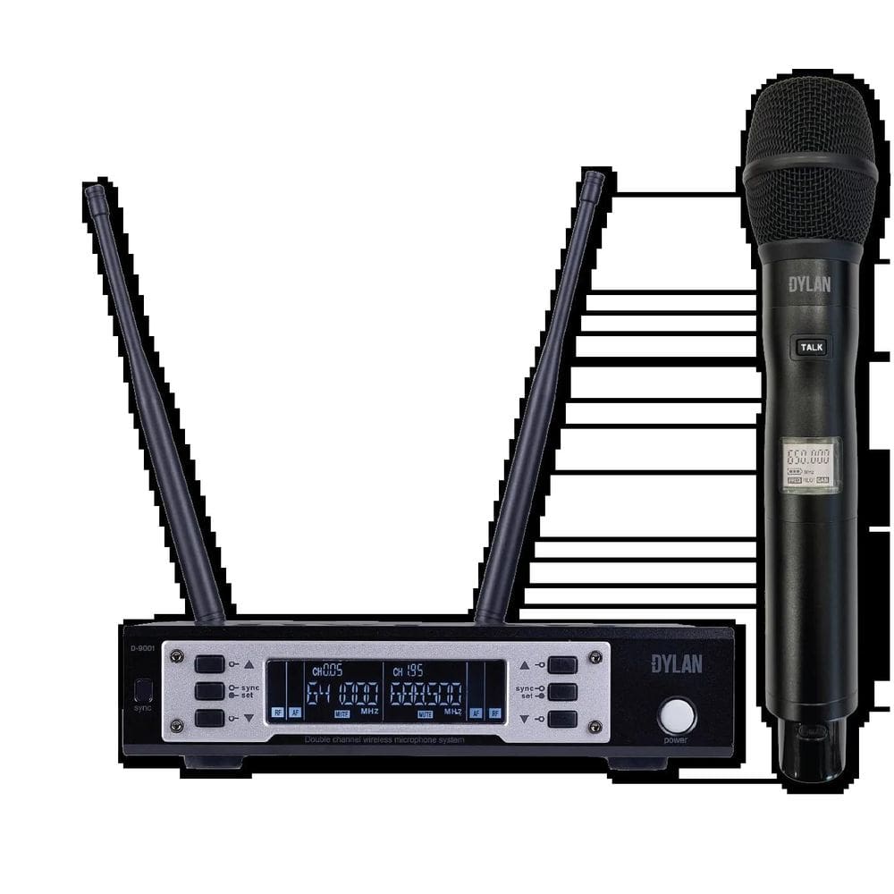 Microfone Sem Fio Dylan D-9001Tb Talkback Botão Comunicação