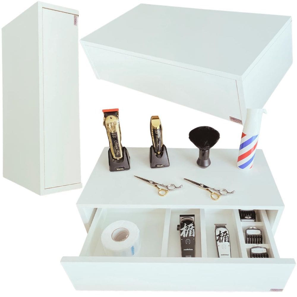 Bancada Balcão Console Barbeiro E Salão 100% Mdf - Branco