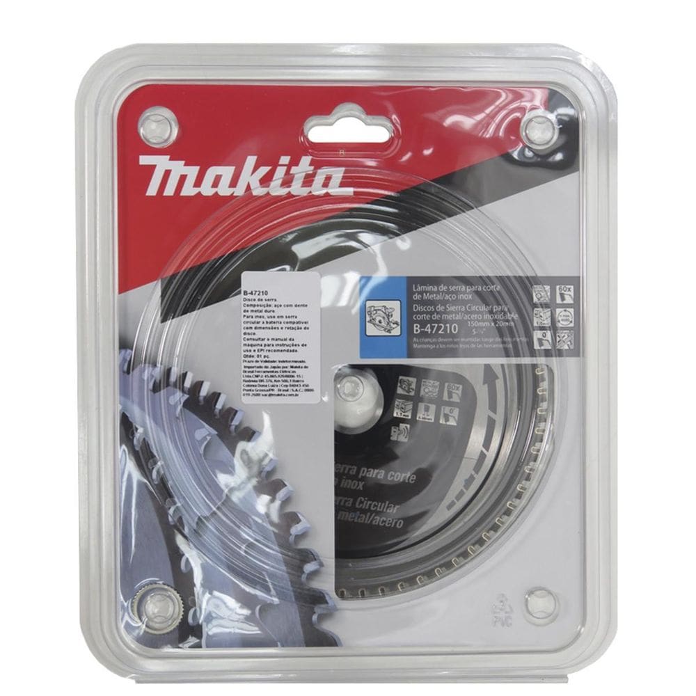 Lamina De Serra Tct 150Mm X 20Mm X 56T Makita B-47210 Metal