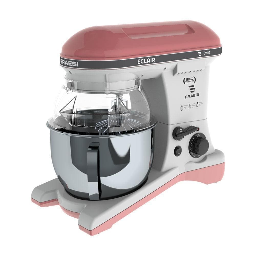 Batedeira Planetária Eclair 5L 1500W Bp-500 Rosa - Braesi