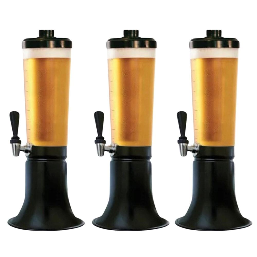 Kit Com 3 Torres De Chopp Doutor Beer 2,5 Litros Com 2 Refil