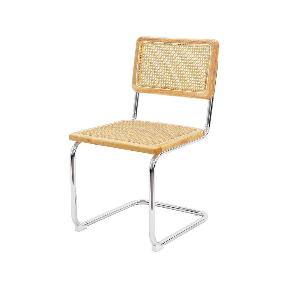 Cadeiras De Jantar Cozinha Cesca Sem Braço Madeira Base Inox