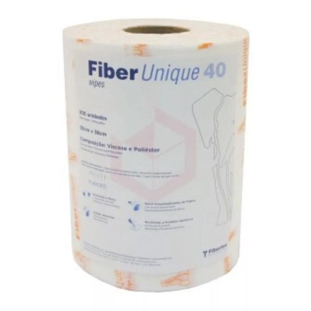 Pano Sontara Wipes Fiberunique 40G Branco/Laranja 300 Panos