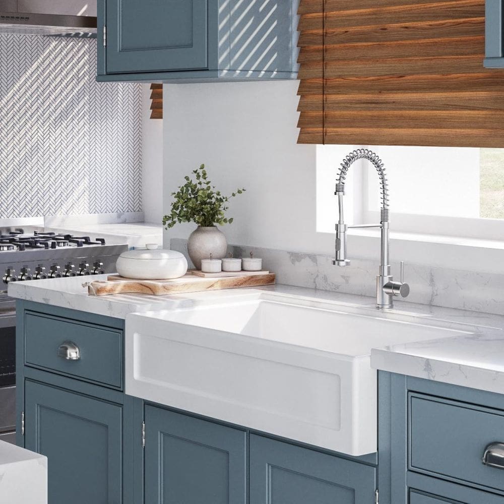 Cuba Cozinha Farm Sink Frente Quadratta 40 Cm - Branca