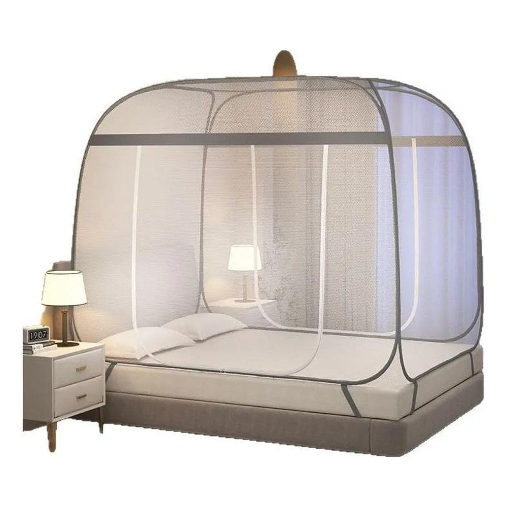 Mosquiteiro Premium Estruturado Com Zíper Duplo Cama