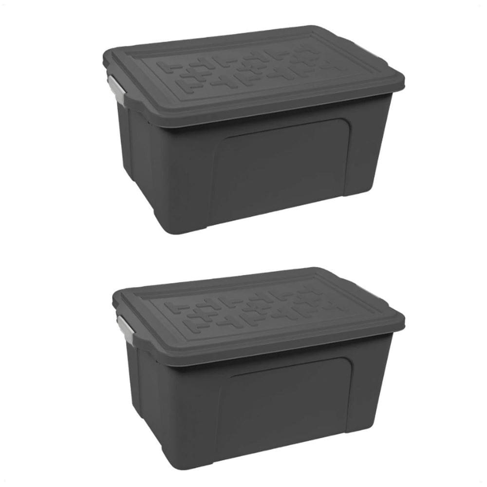 Kit 2 Caixas Organizadoras Multiuso Container 70 Litros