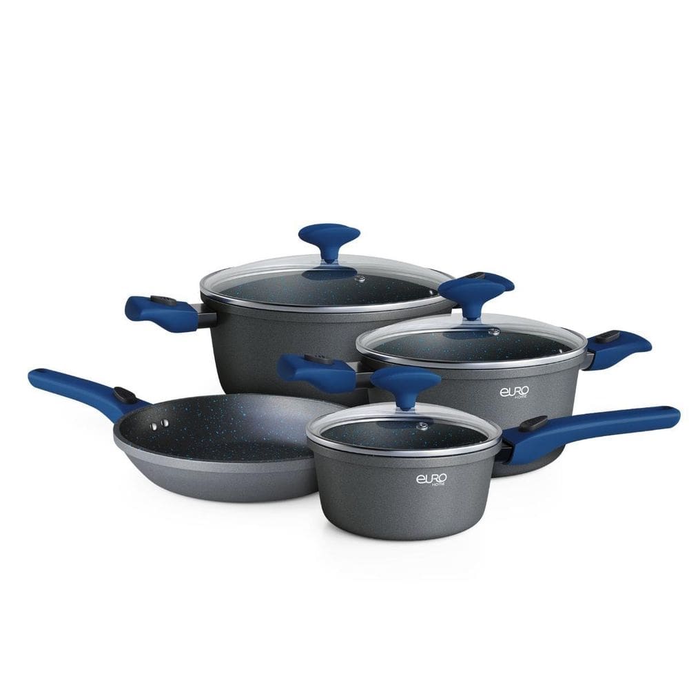 Jogo De Panelas 4 Pçs Antiaderente Indução Cabo Removível