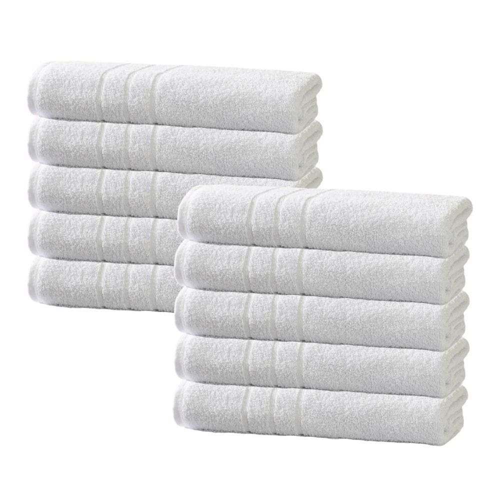 Kit 10 Toalhas De Rosto Hotel Profissional Teka Roma 440G