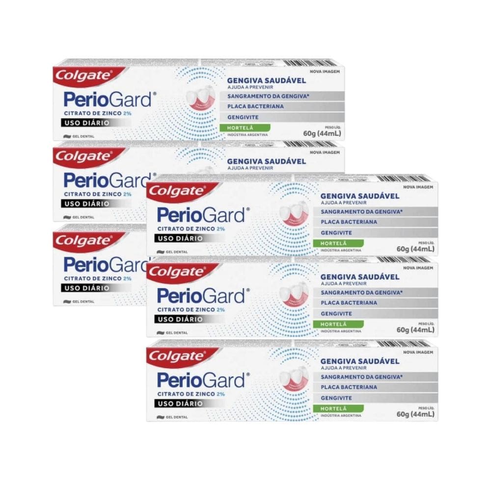 Kit 6 Creme Dental 60G Para Gengivite Periogard Colgate