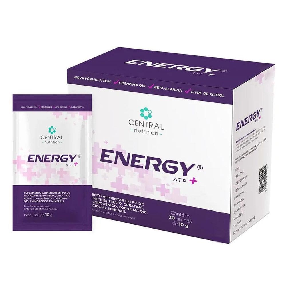 Energy Atp + Sabor Limão 30 Sachês 10G Cada Central