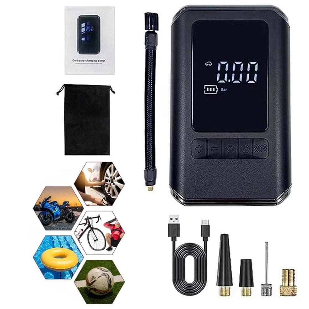 Calibrador Compressor Bomba Ar Encher Pneu Carro Portátil