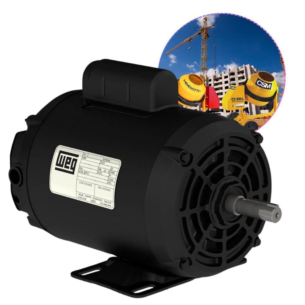 Motor Weg Elétrico 1Cv Monofásico Baixa Rotação Elétrico 1Hp