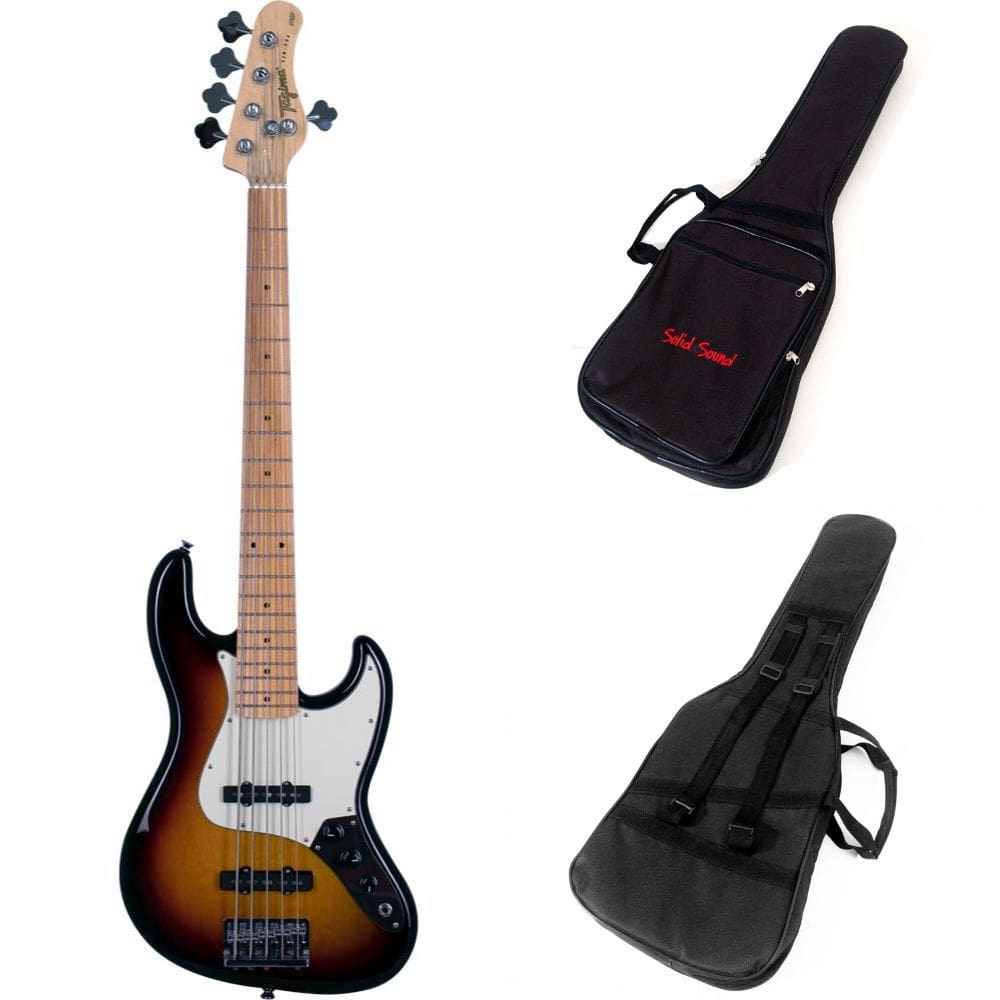 Kit Contrabaixo Tagima TJB-535 Sunburst 5C Jazz Bass + Capa