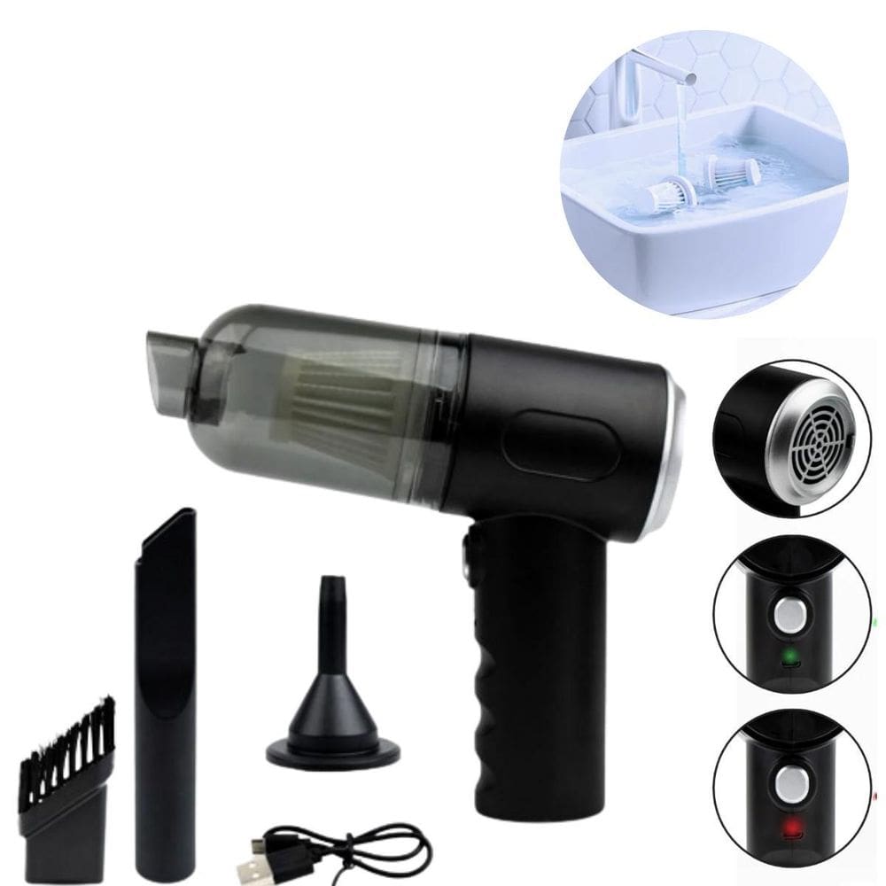 Aspirador Portátil Pó Agua Casa E Automotivo 3 Em 1 Sem Fio